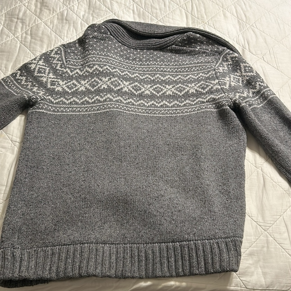 Old Navy men’s gray and white shawl collar cardigan size L - Picture 5 of 7